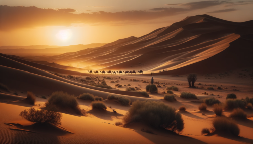 Golden Desert Twilight
